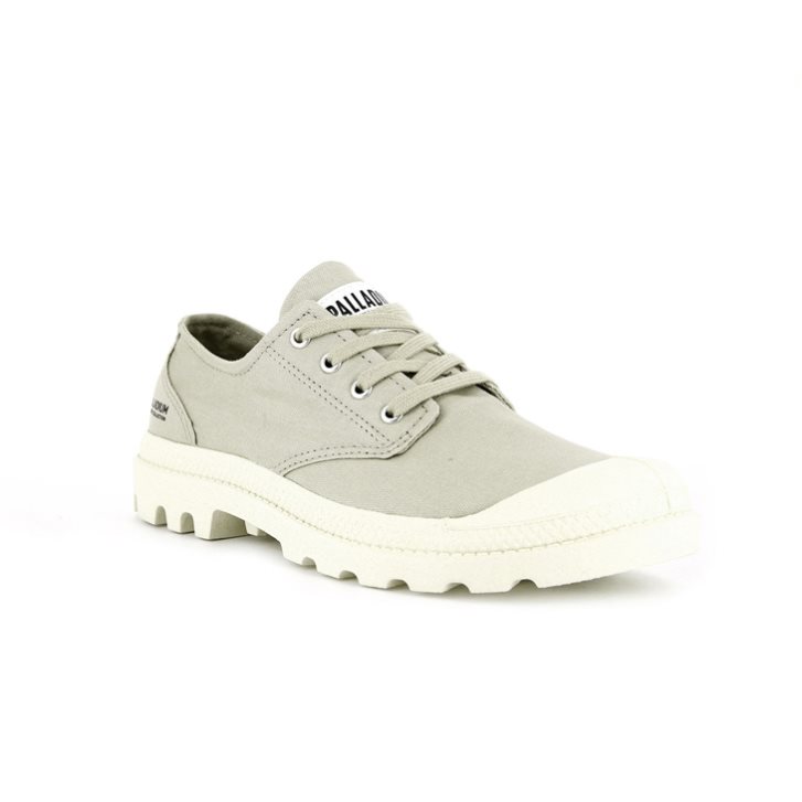 Palladium Pampa OX Organic II Men's Oxfords Shoes Light Green | UK P420-YXJ